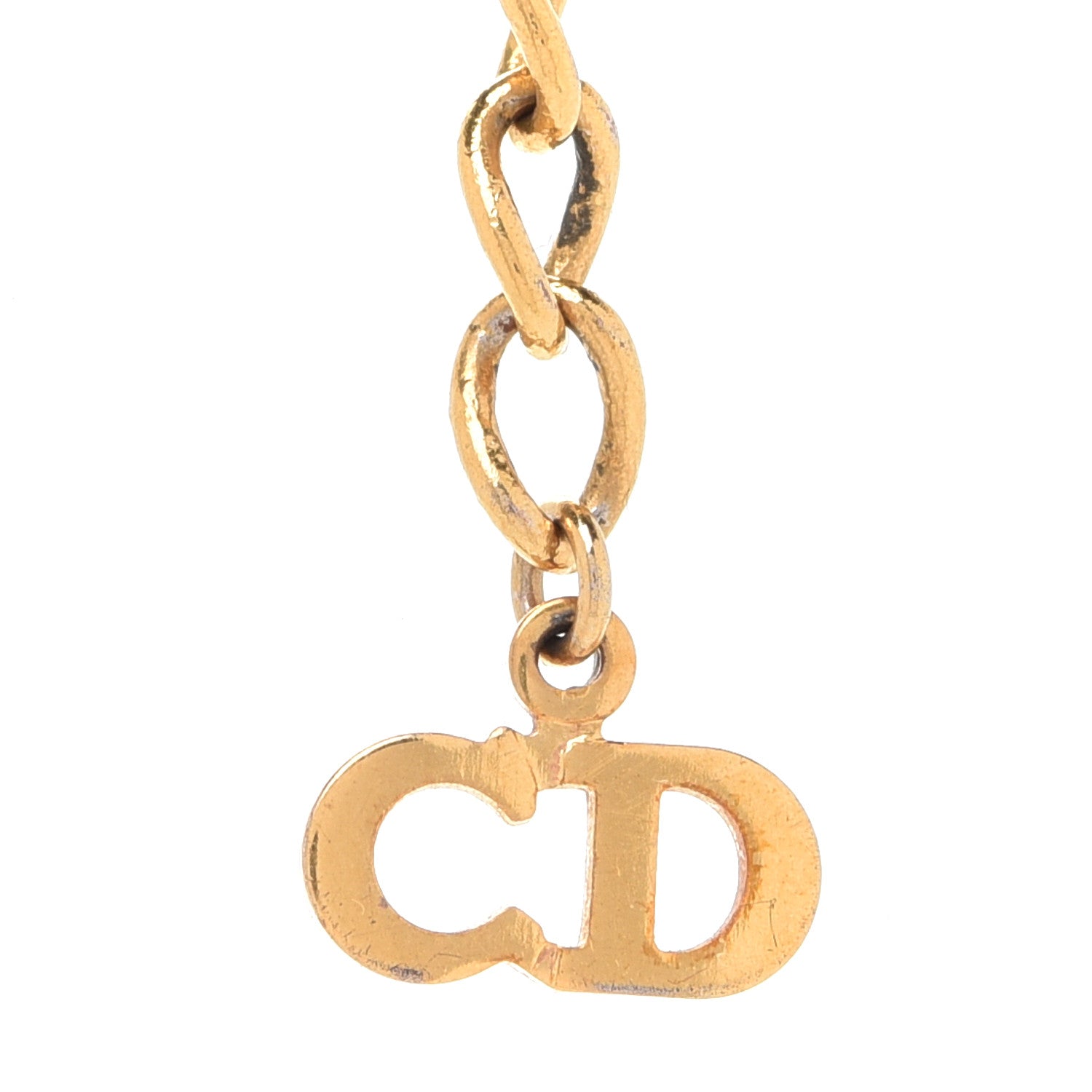 Christian Dior Metal Logo Multi Charm Bracelet Gold 4 of 8