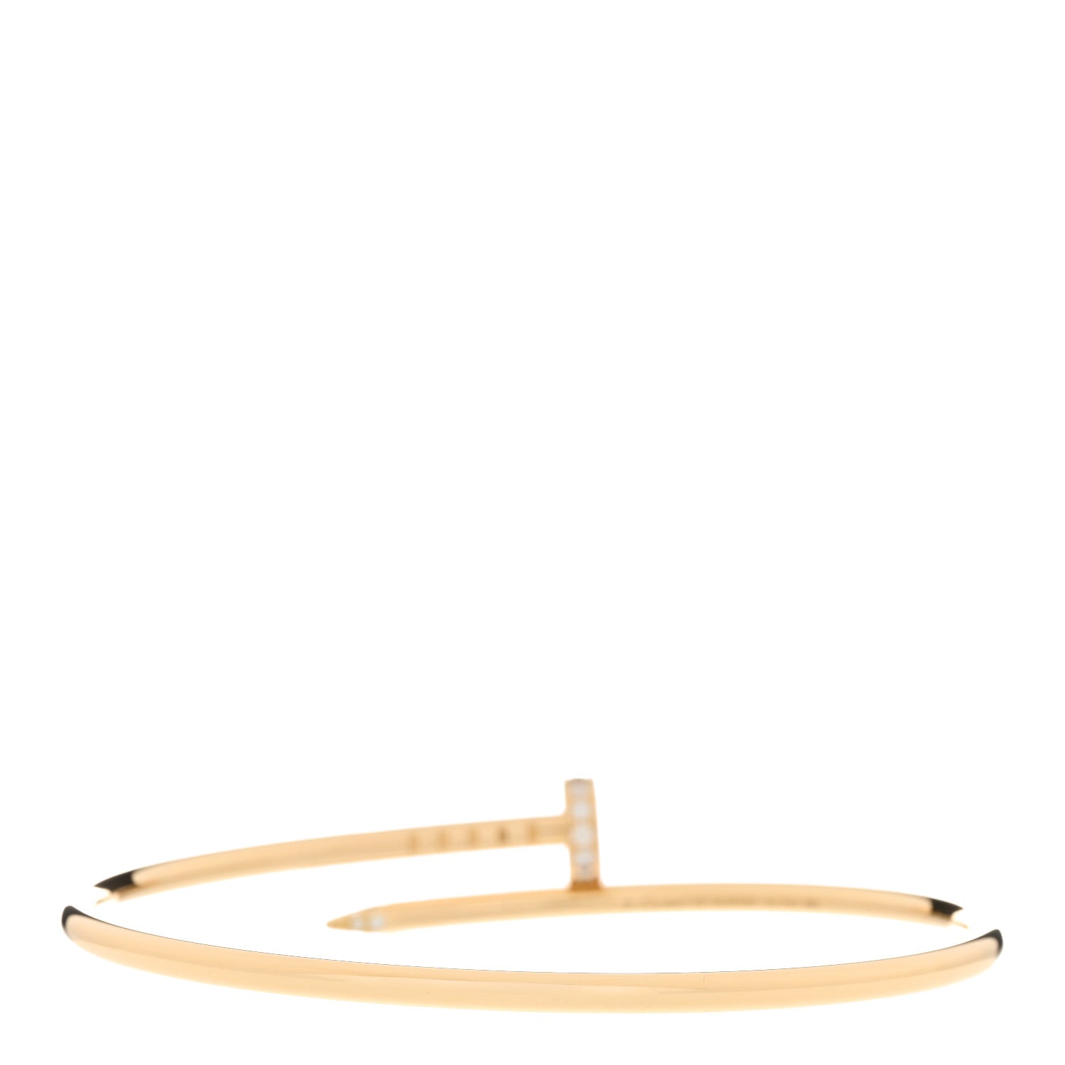 Cartier 18K Yellow Gold Diamond Small Juste Un Clou Bracelet 16 2 of 3