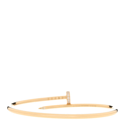 Cartier 18K Yellow Gold Diamond Small Juste Un Clou Bracelet 16 2 of 3