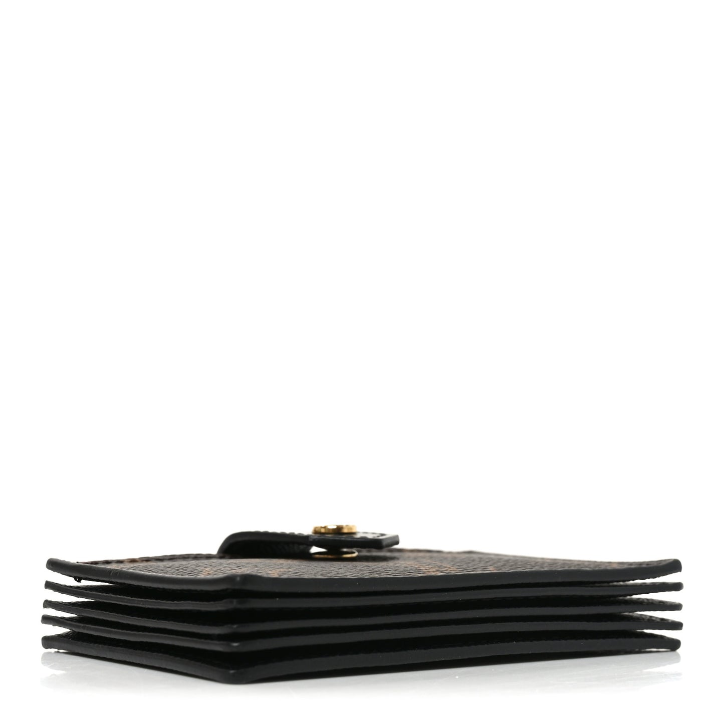 Monogram Gusset Card Holder Black