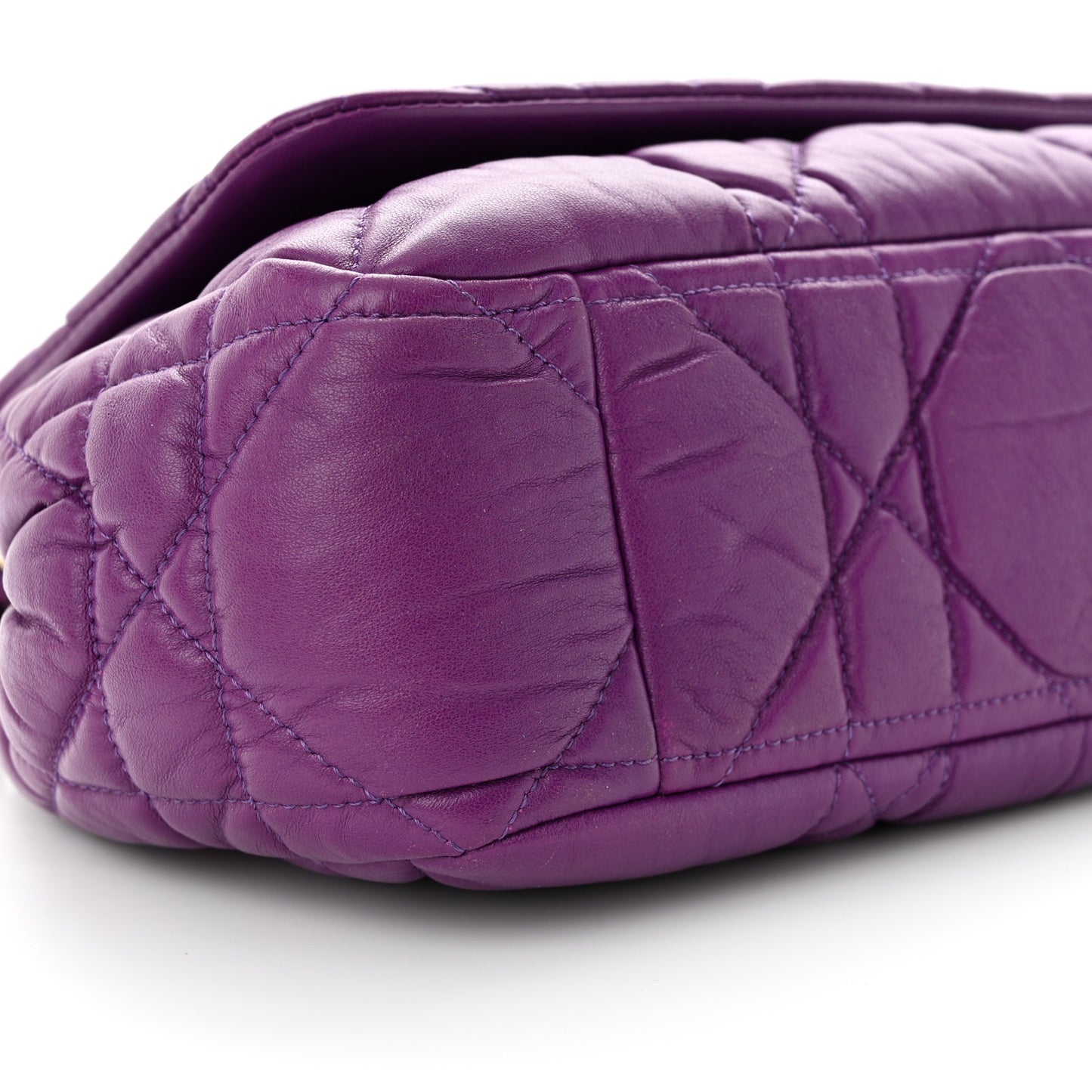 Lambskin Cannage Small Milly La Foret Shoulder Bag Purple