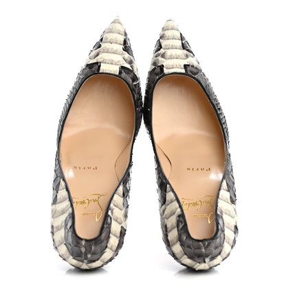 Christian Louboutin Snakeskin Croisade So Kate 120 Pumps 37.5 Lichen 2 of 12