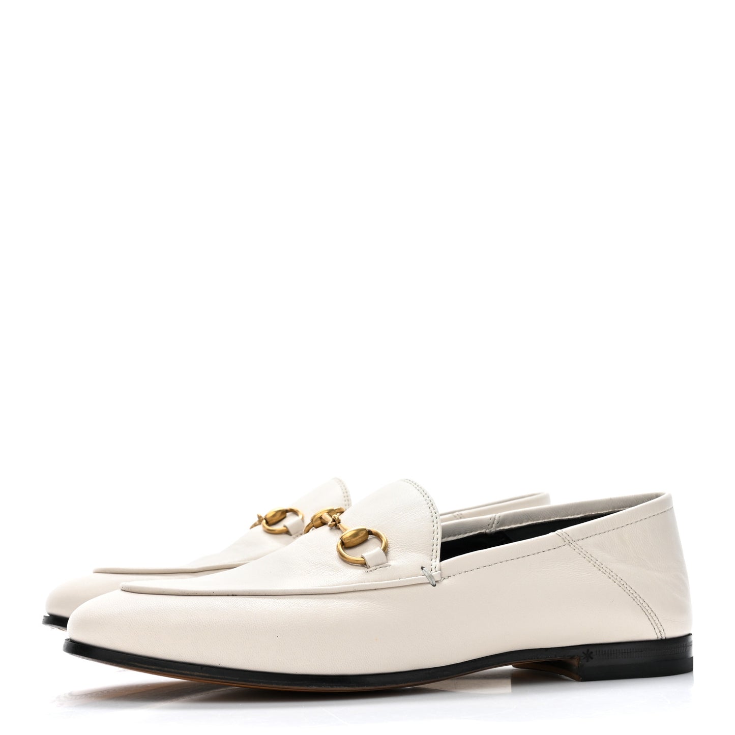 Lambskin Womens Brixton Horsebit Loafers 37 Mystic White