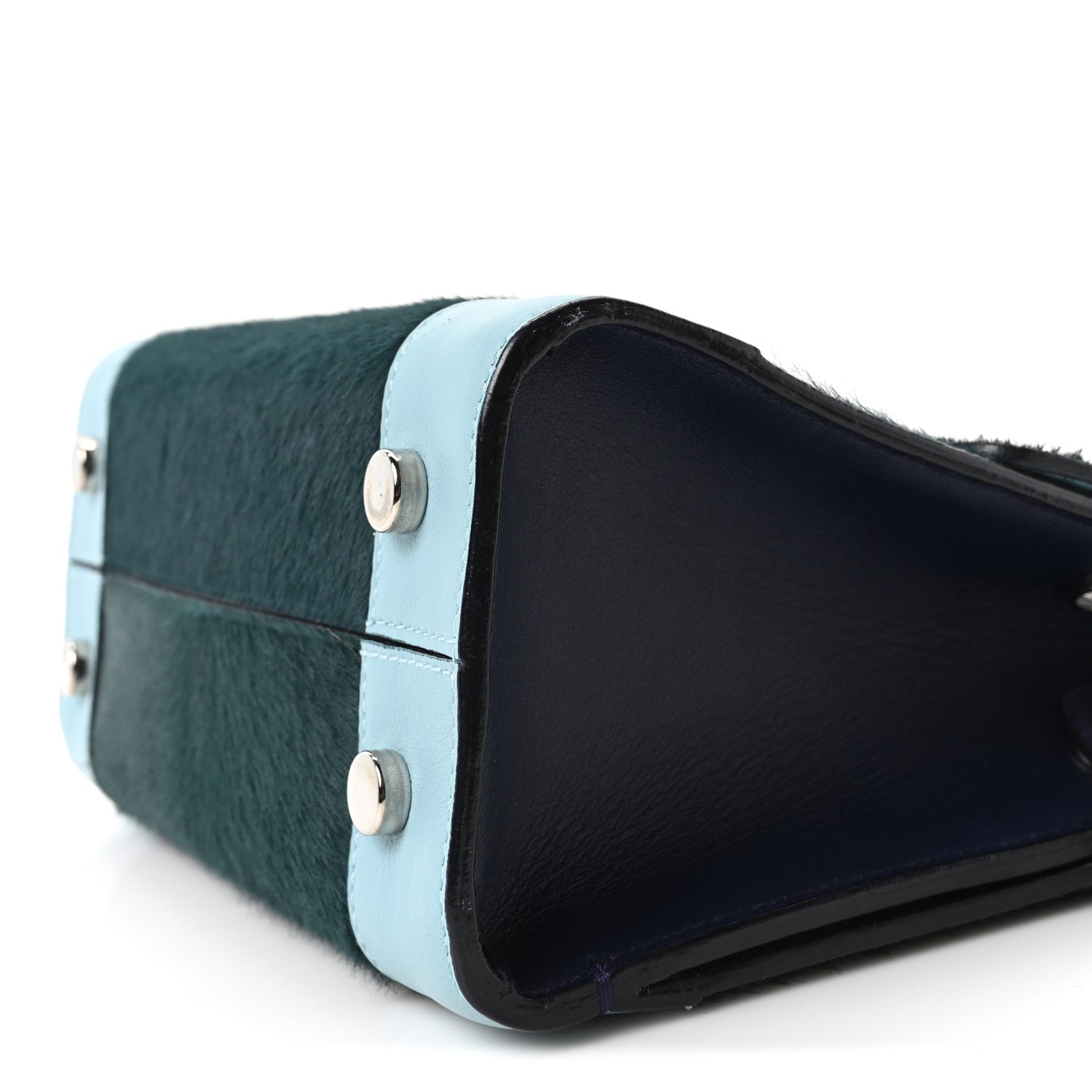 Christian Dior Calf Hair Calfskin Tri-Color Mini Diorever Flap Green 9 of 9