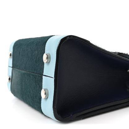 Christian Dior Calf Hair Calfskin Tri-Color Mini Diorever Flap Green 9 of 9