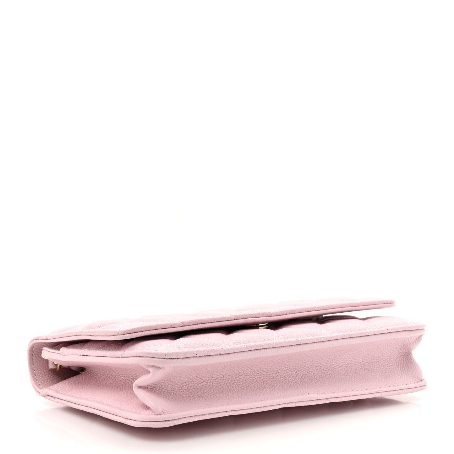 Caviar Quilted Tiny CC Wallet On Chain WOC Light Pink