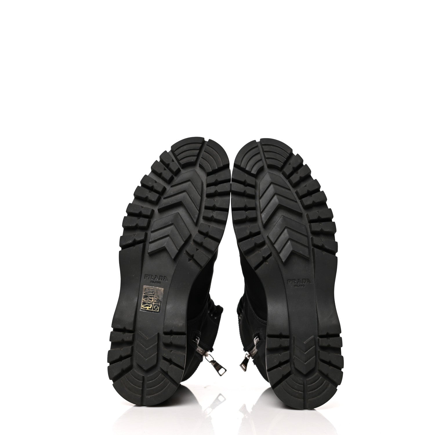 Prada Nylon Gabardine Captoe 30mm Combat Boots 37.5 Black 6 of 8