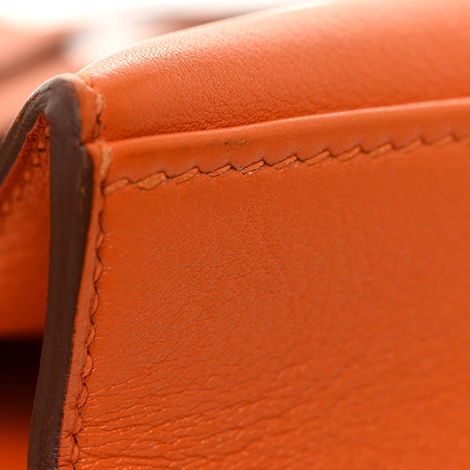 Hermes Swift Kelly Pochette Clutch Orange 12 of 13