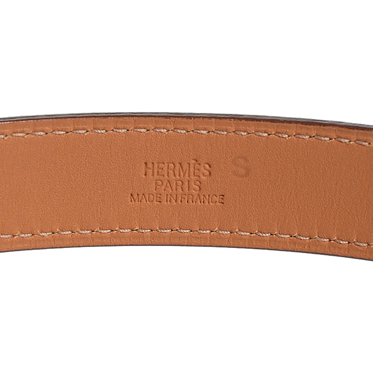 Hermes Tadelakt Etriviere Double Tour Bracelet M Fauve 5 of 6
