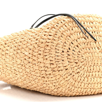 Balenciaga Raffia Calfskin Panier Basket Tote Natural 9 of 12