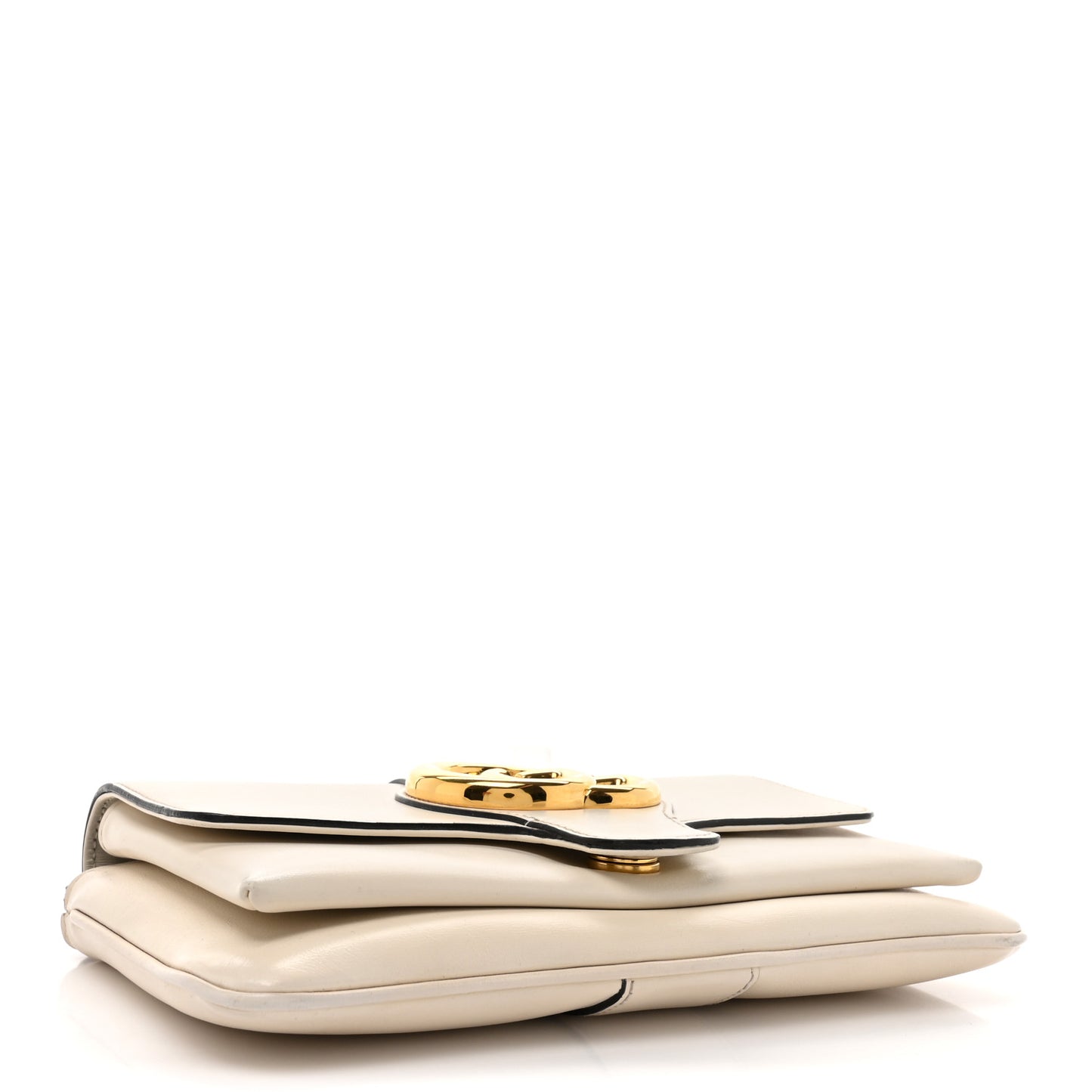 Calfskin Small Arli Flap Shoulder Bag Mystic White