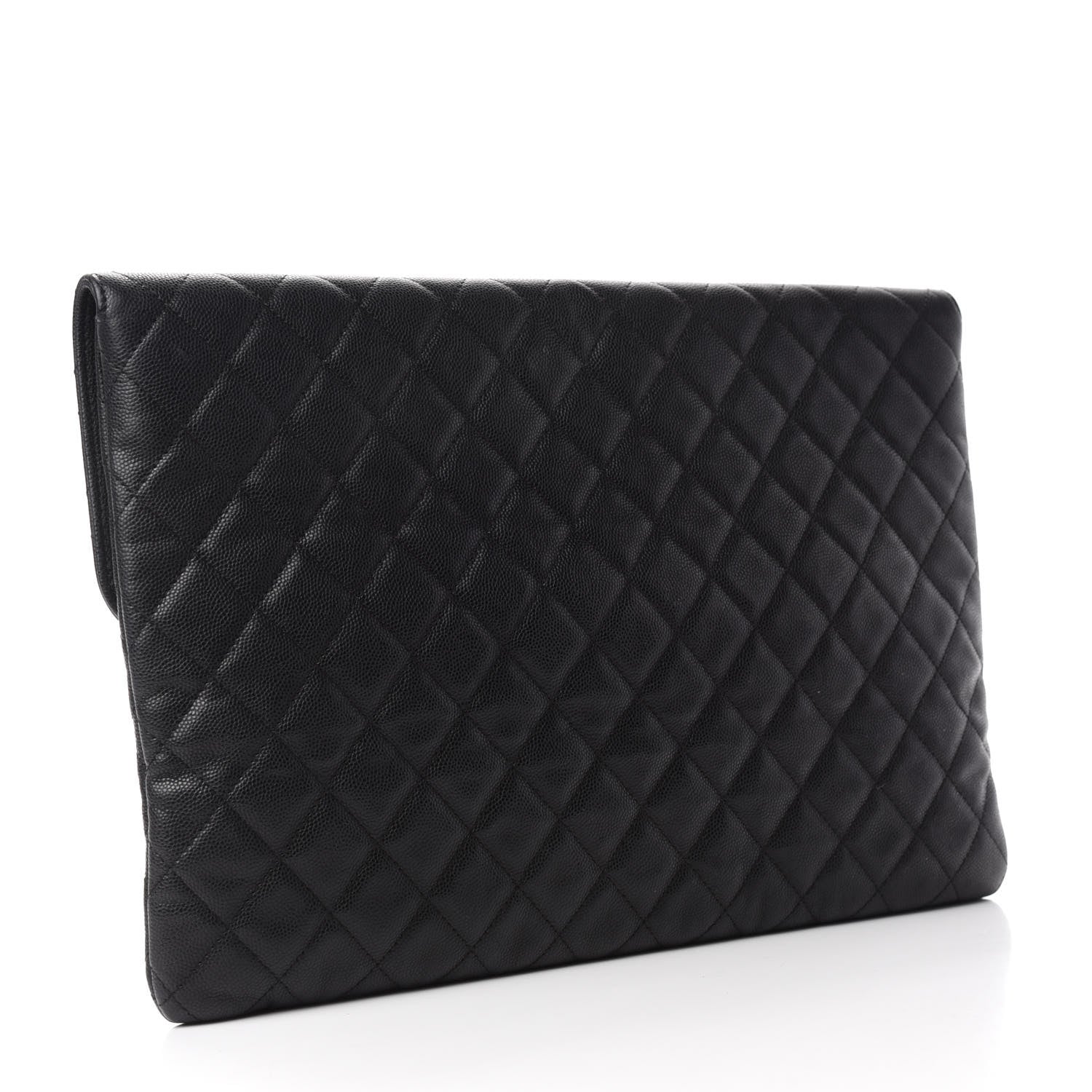 Chanel Caviar Quilted Large Golden Class Pouch Black 3 of 7