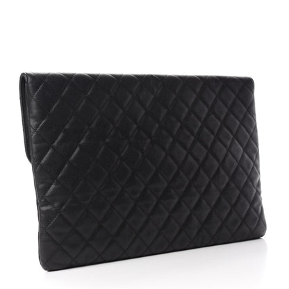 Chanel Caviar Quilted Large Golden Class Pouch Black 3 of 7