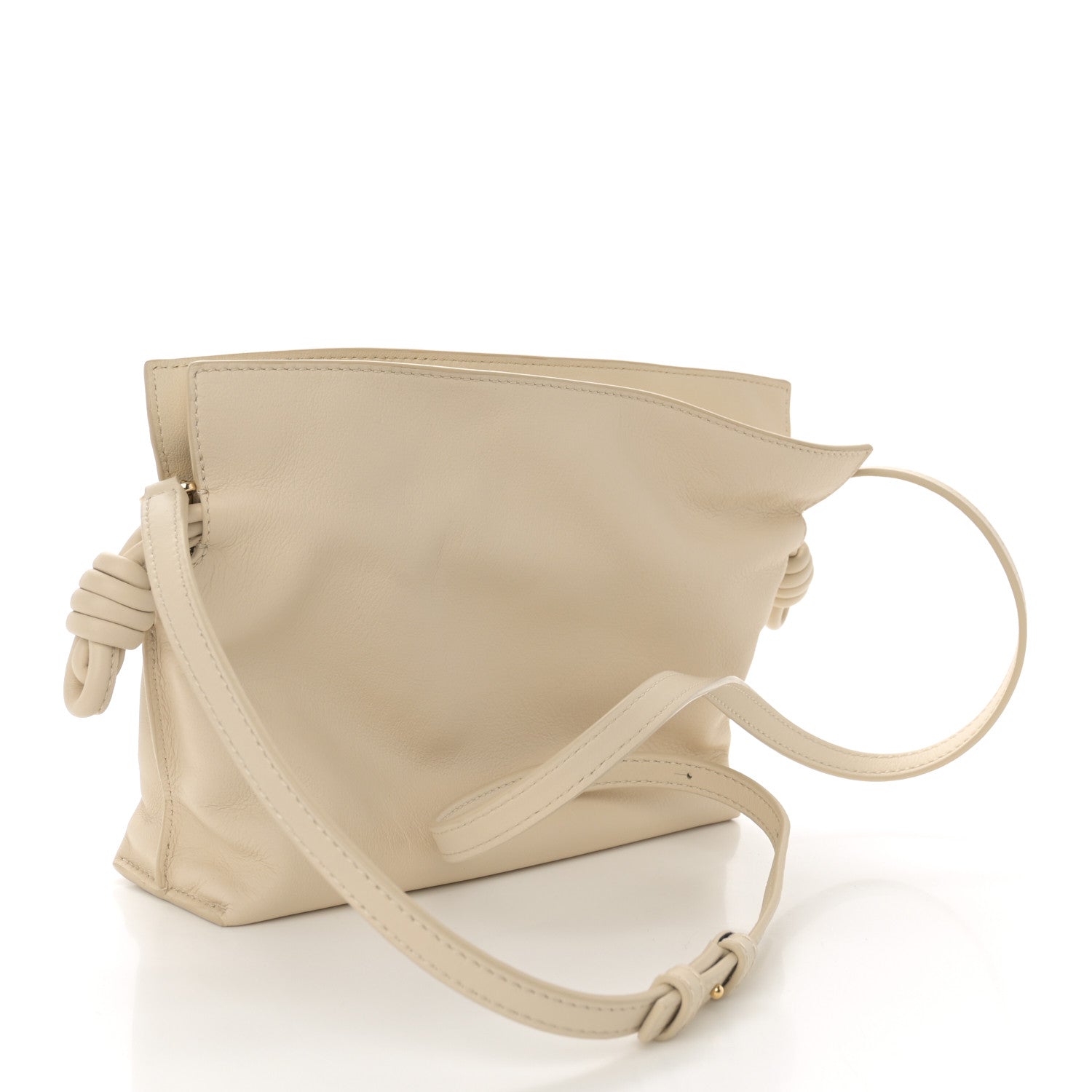 Loewe Calfskin Mini Flamenco Knot Clutch Angora 3 of 9