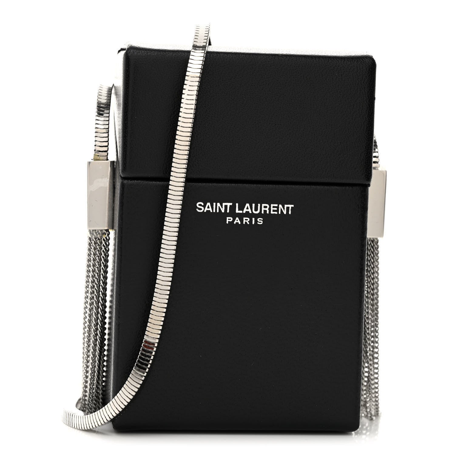 Saint Laurent Lambskin Smoking Box Crossbody Black 1 of 11