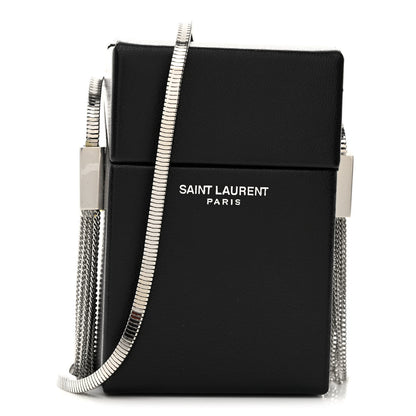 Saint Laurent Lambskin Smoking Box Crossbody Black 1 of 11