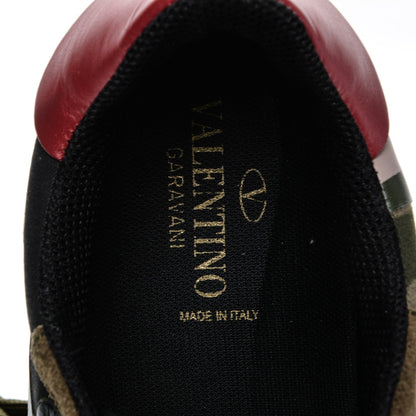 Valentino Garavani Nappa Suede Camouflage Mens Rockrunner Sneakers 41 Multicolor 7 of 8