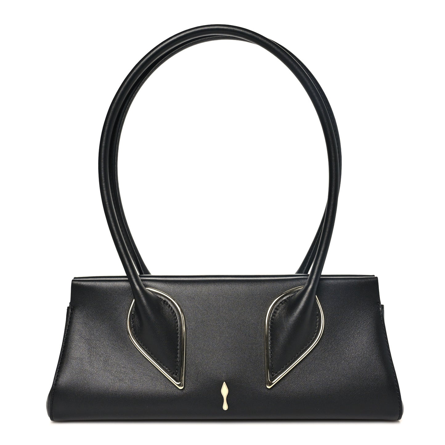 Calfskin Cordia Venus Shoulder Bag Black
