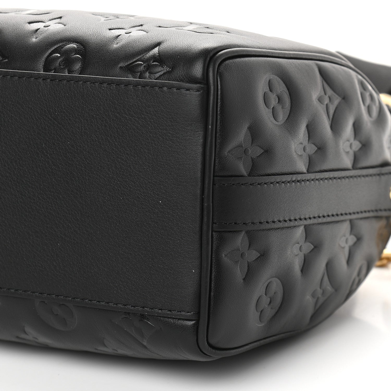 Louis Vuitton Lambskin Embossed Monogram Speedy 22 Bandouliere Black 8 of 8