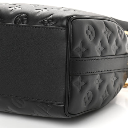 Louis Vuitton Lambskin Embossed Monogram Speedy 22 Bandouliere Black 8 of 8