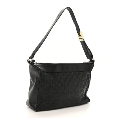 Chanel Lambskin Quilted Medium Chocolate Bar Shoulder Bag Black 3 of 10