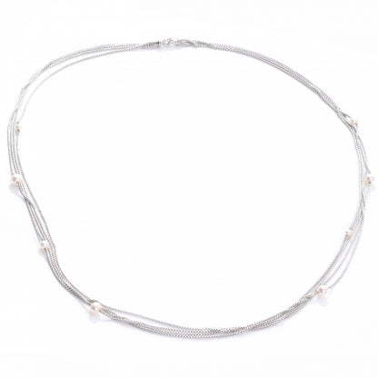 David Yurman Sterling Silver Pearl Multi Chain Necklace 36in 3 of 4