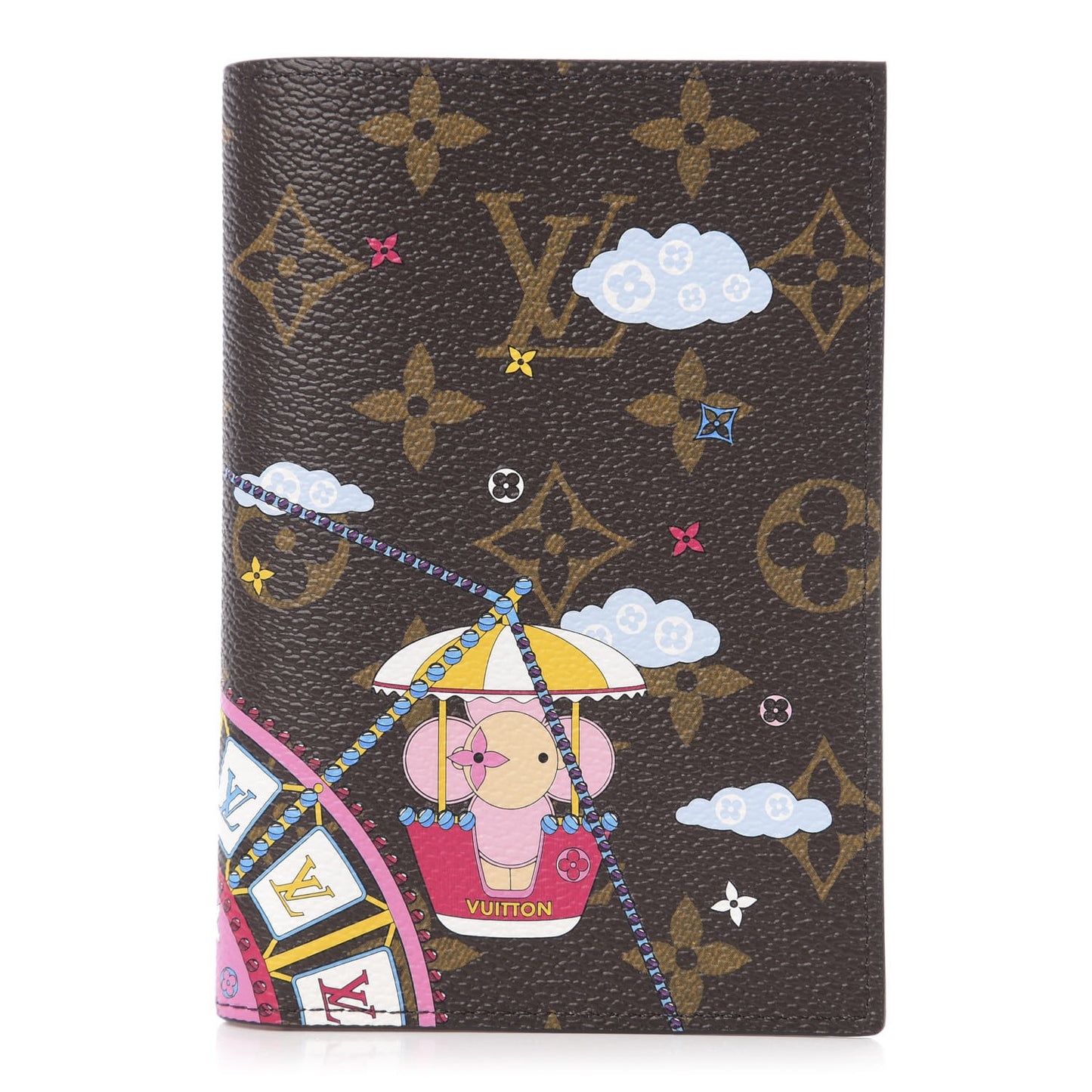 Monogram 2020 Christmas Animation Big Wheel Passport Cover Rose Ballerine