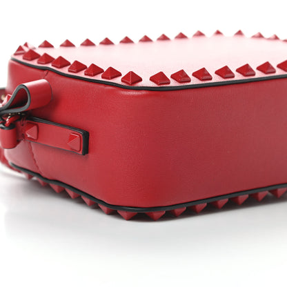 Valentino Garavani Calfskin Monochrome Rockstud Camera Crossbody Bag Rosso Valentino 8 of 11