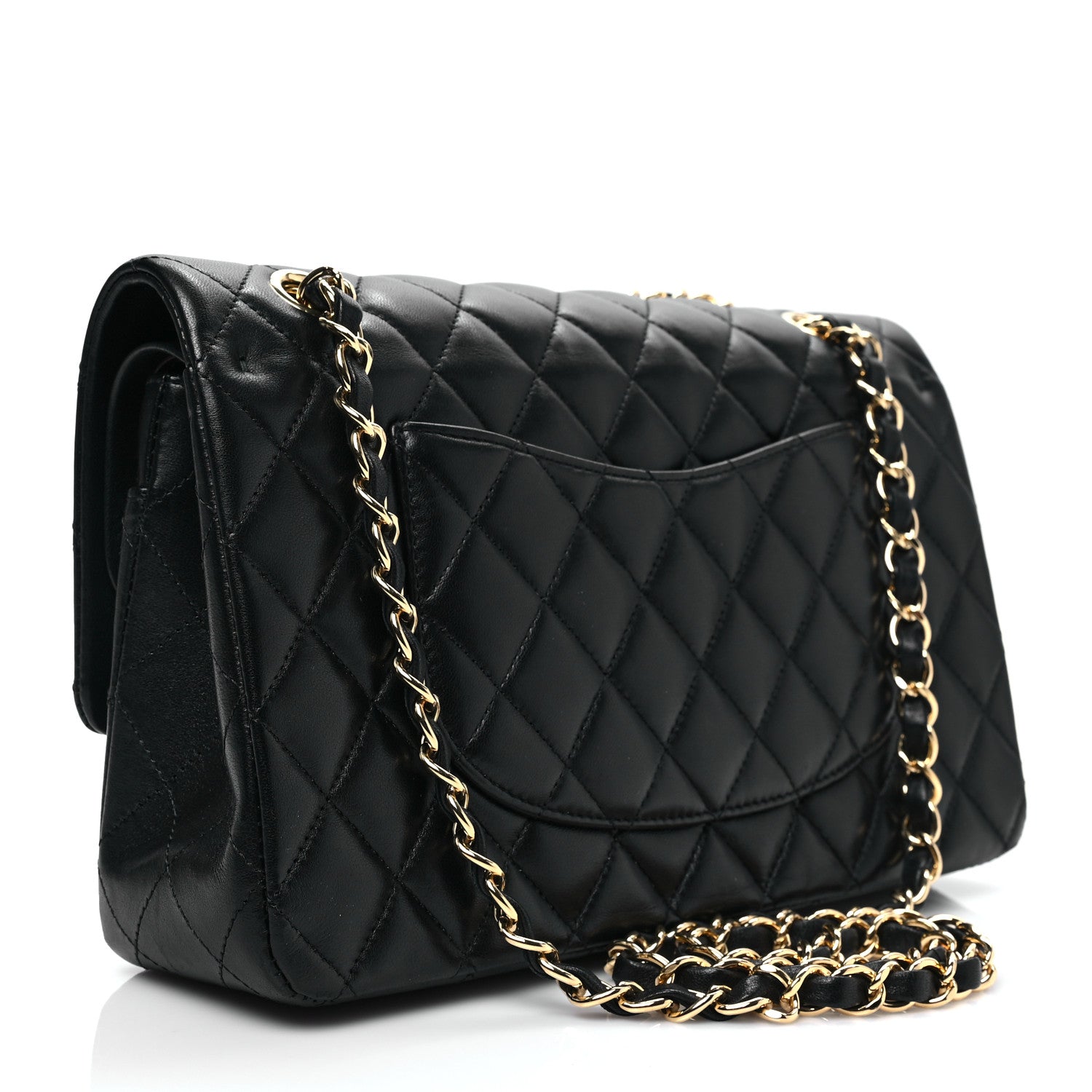 Chanel Lambskin Quilted Medium Double Flap Black 2 of 9