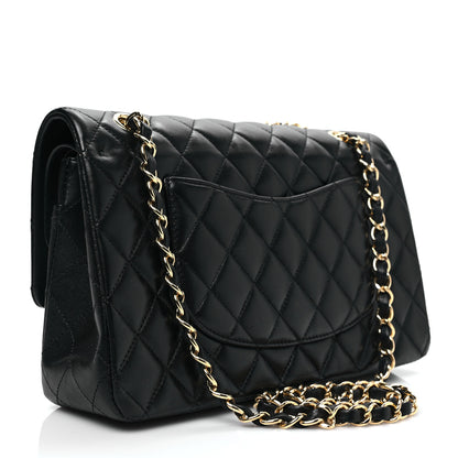 Chanel Lambskin Quilted Medium Double Flap Black 2 of 9