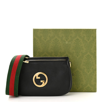 Gucci Roxy Calfskin Web Mini Blondie Crossbody Bag Black 12 of 12