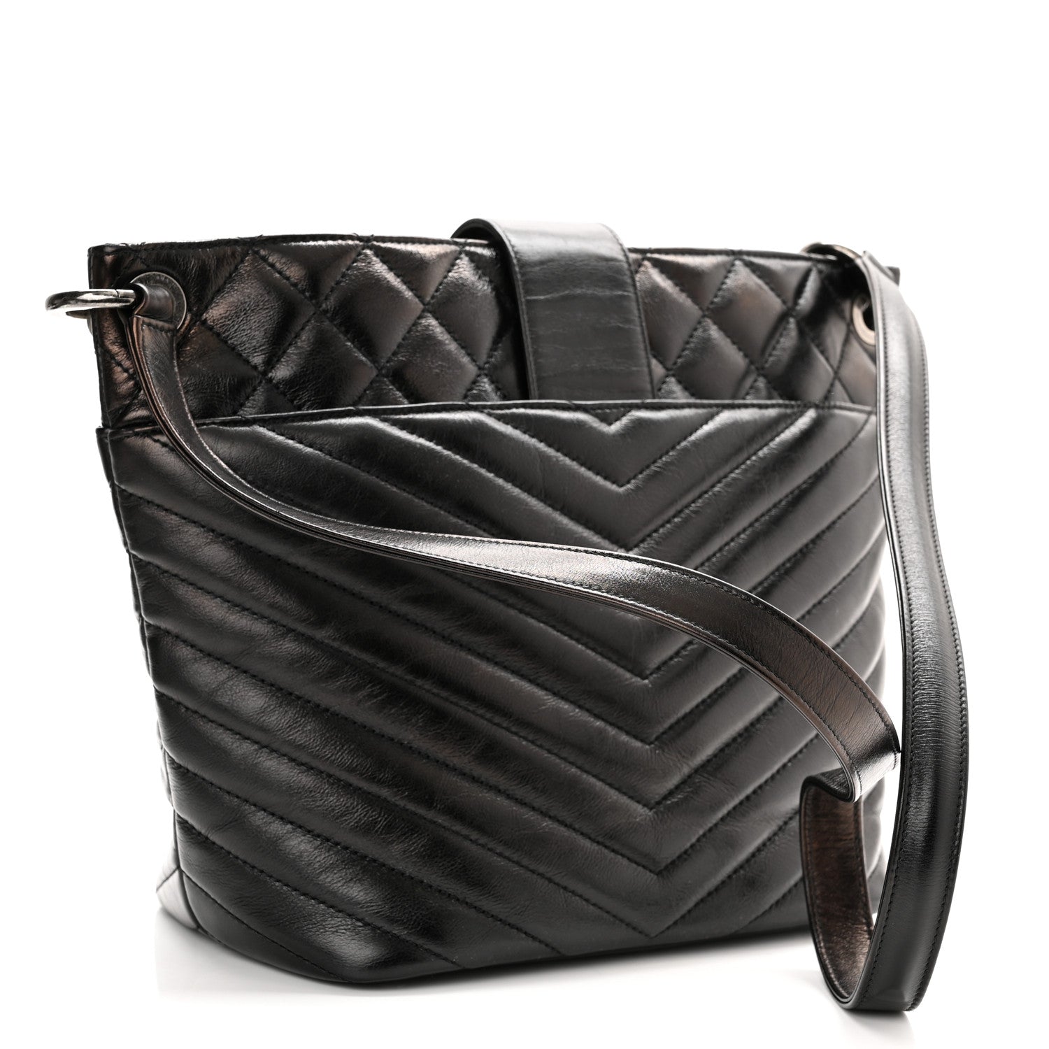 Chanel Aged Calfskin Quilted Mad About Quilting Small Hobo Black 3 of 10