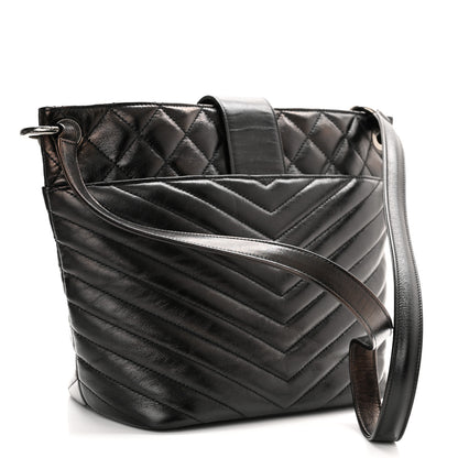 Chanel Aged Calfskin Quilted Mad About Quilting Small Hobo Black 3 of 10