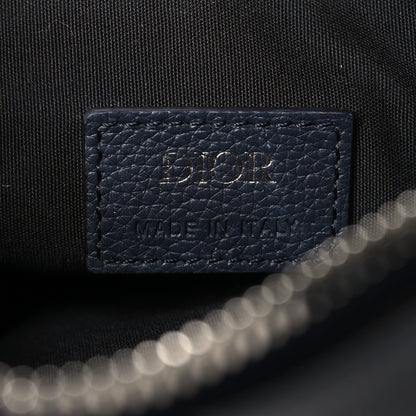 Christian Dior Grained Calfskin Saddle Bag Navy Blue 6 of 10