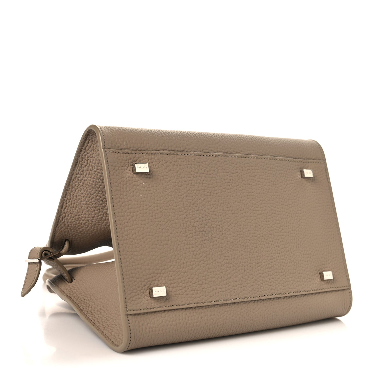 Grained Calfskin Soft Margaux 10 Bag Dark Taupe