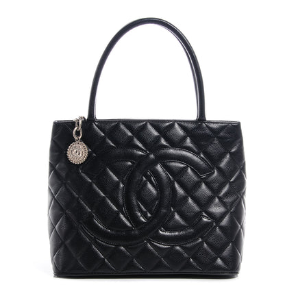 Chanel Caviar Quilted Medallion Tote Black 1 of 7