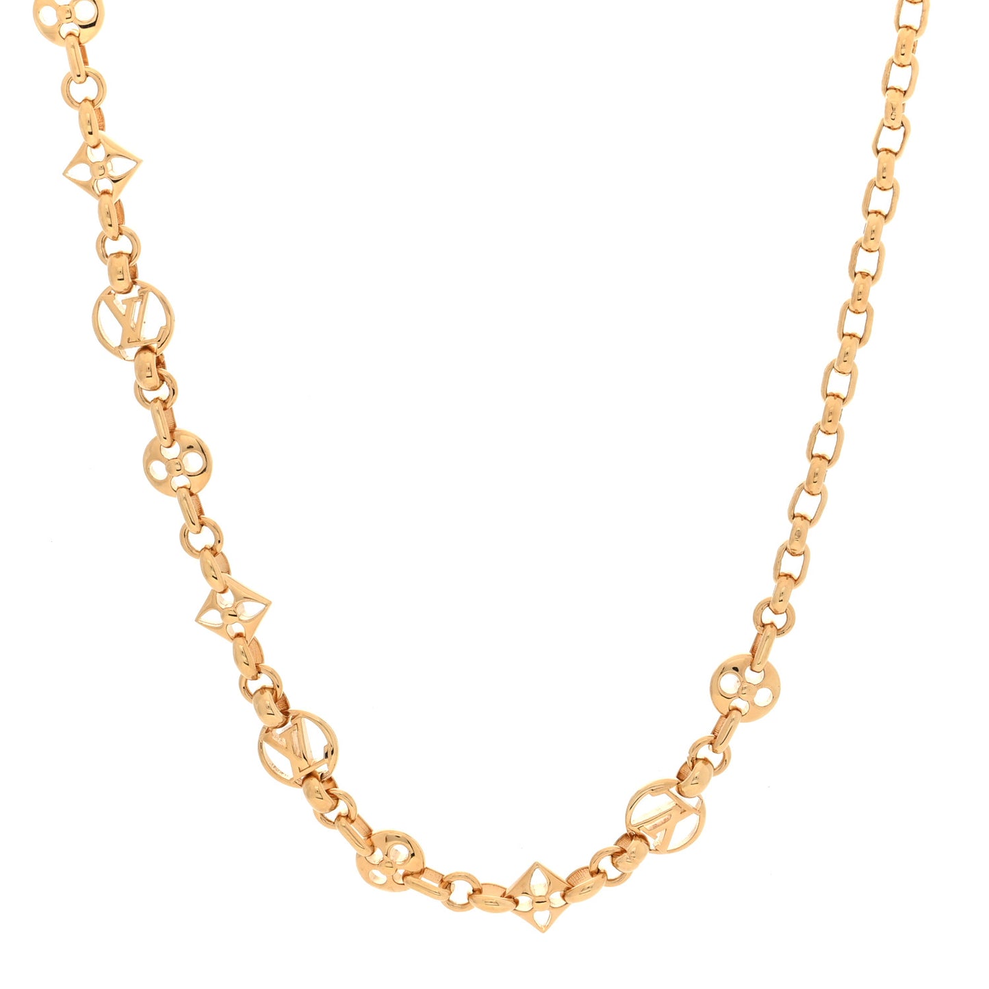 Metal Crazy in Lock Necklace Gold