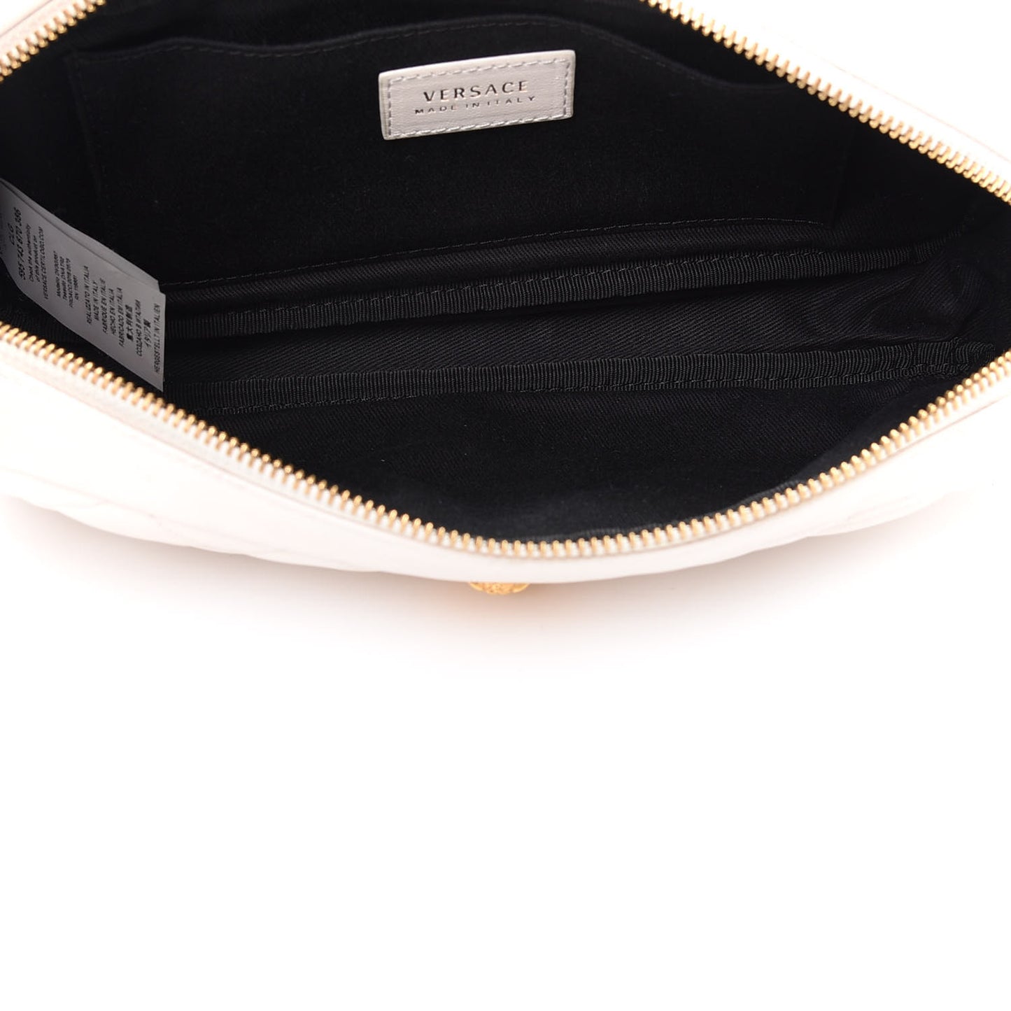 Nappa Barocco Quilted Vanitas Medea Belt Bag White