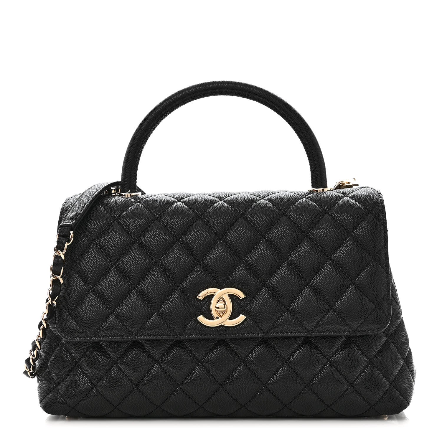 Chanel Caviar Quilted Small Coco Handle Flap Black 1 of 9