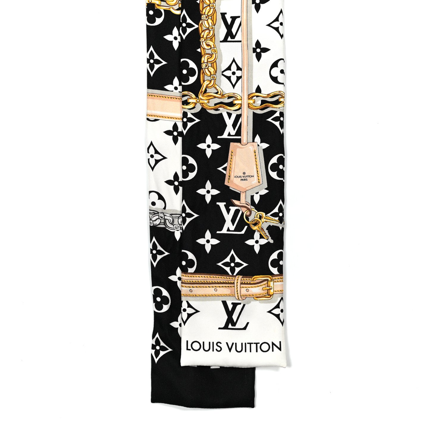 Silk Monogram Confidential Bandeau Black