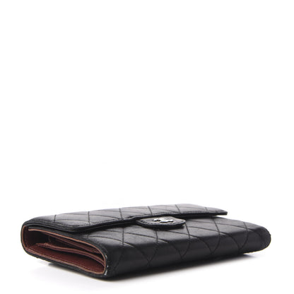 Chanel Lambskin Quilted Large Flap Wallet Black 3 of 11