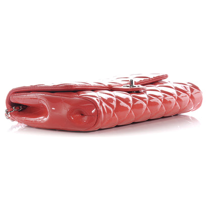 Chanel Patent Quilted Clutch Flap Rose Fonce 4 of 7