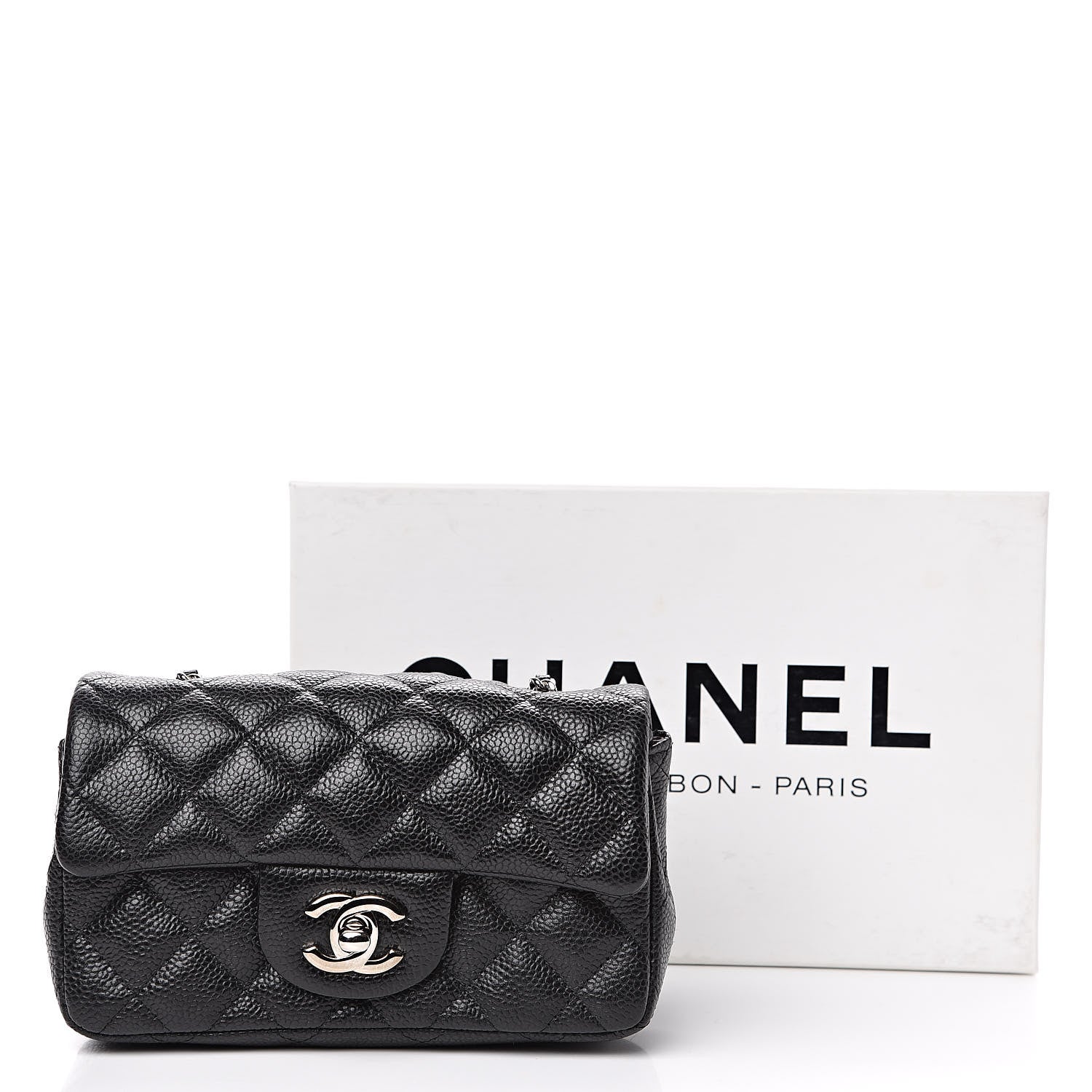 Chanel Metallic Caviar Quilted Extra Mini Flap Black 11 of 11