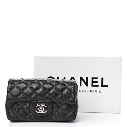 Chanel Metallic Caviar Quilted Extra Mini Flap Black 11 of 11