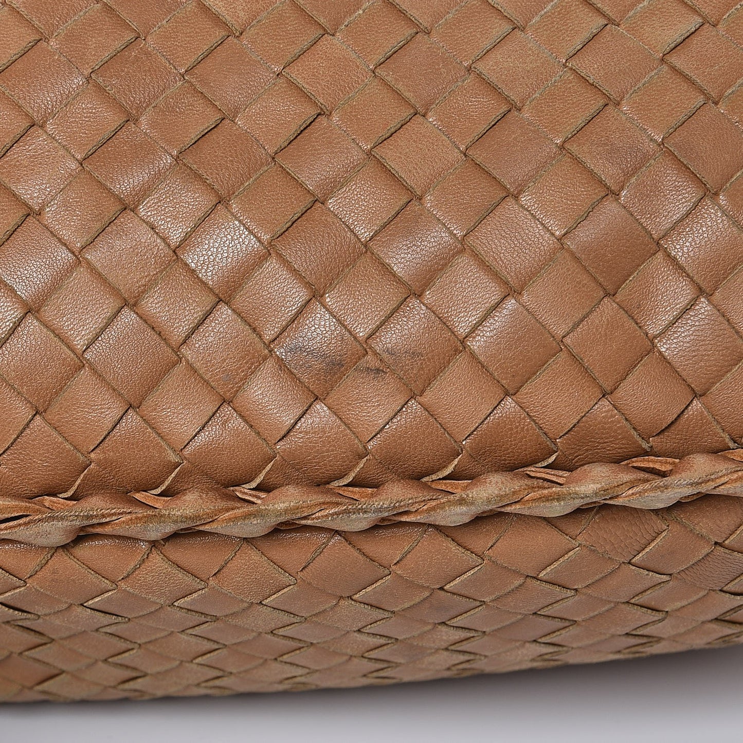 Nappa Intrecciato Small Hobo Camel