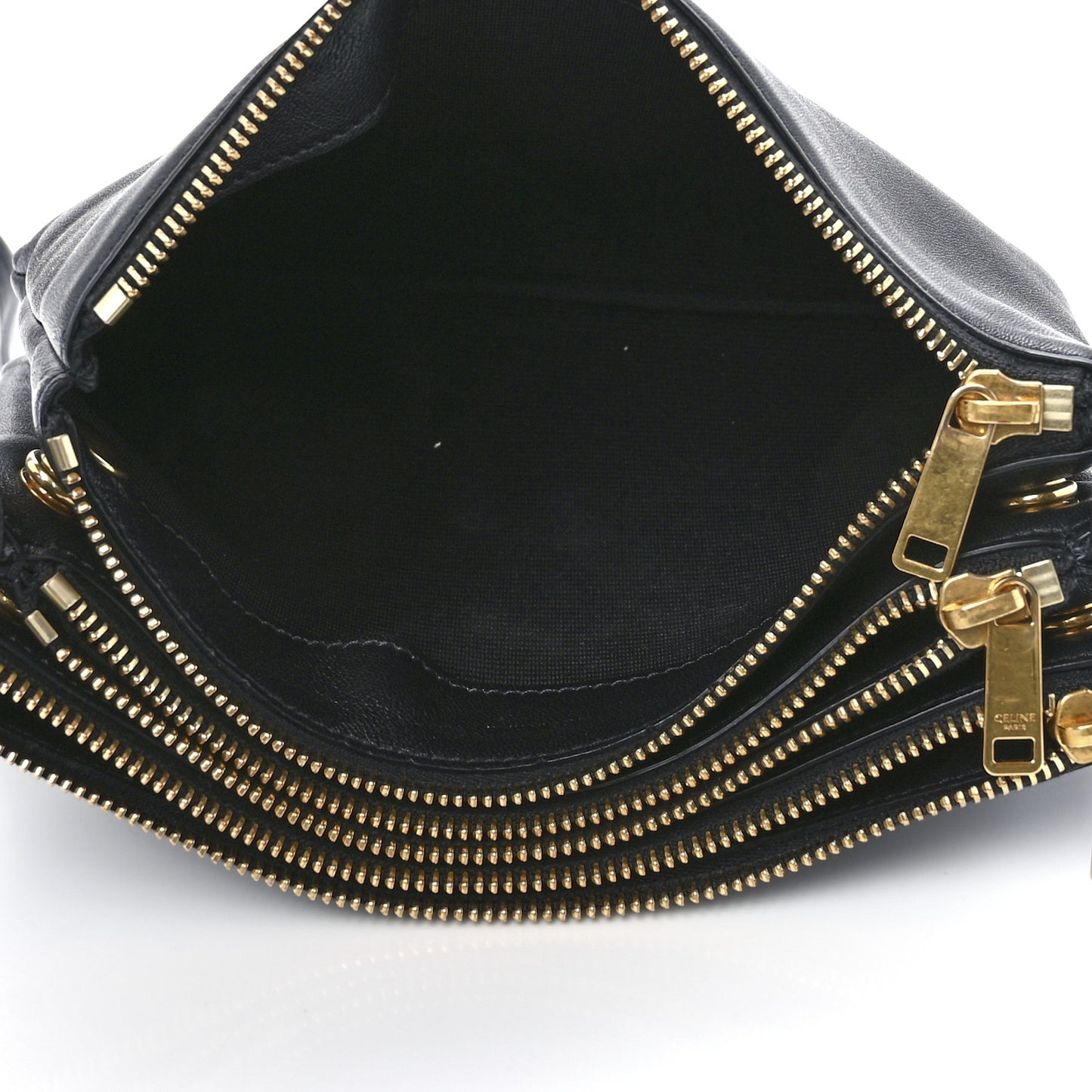 Lambskin Small Trio Crossbody Bag Black