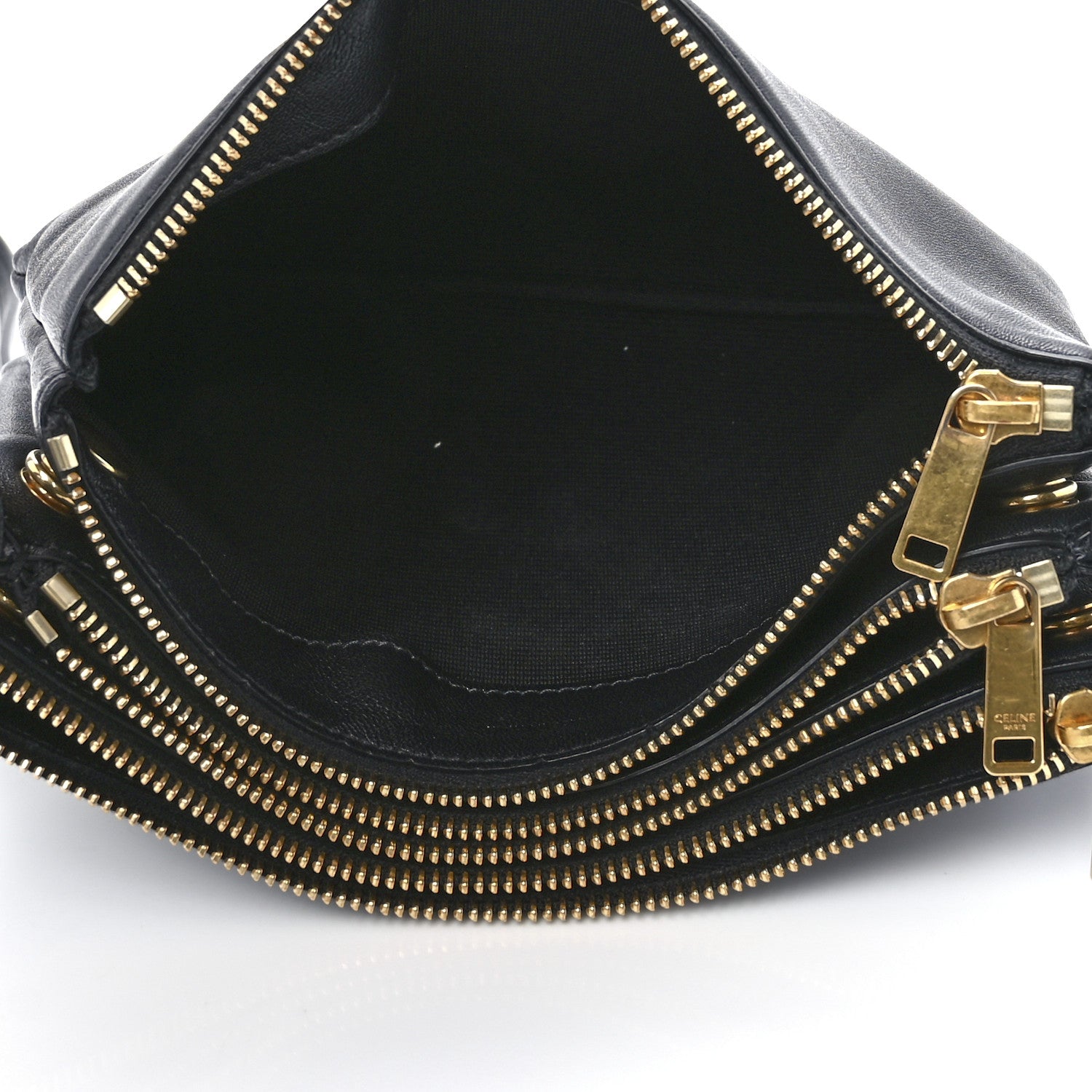 Celine Lambskin Small Trio Crossbody Bag Black 5 of 13