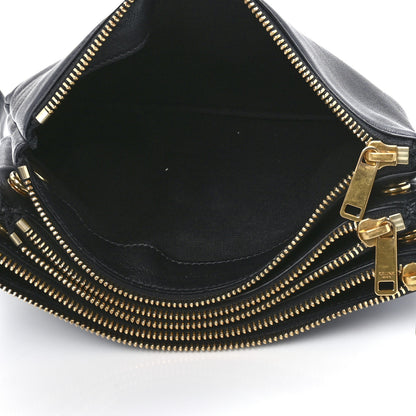 Celine Lambskin Small Trio Crossbody Bag Black 5 of 13