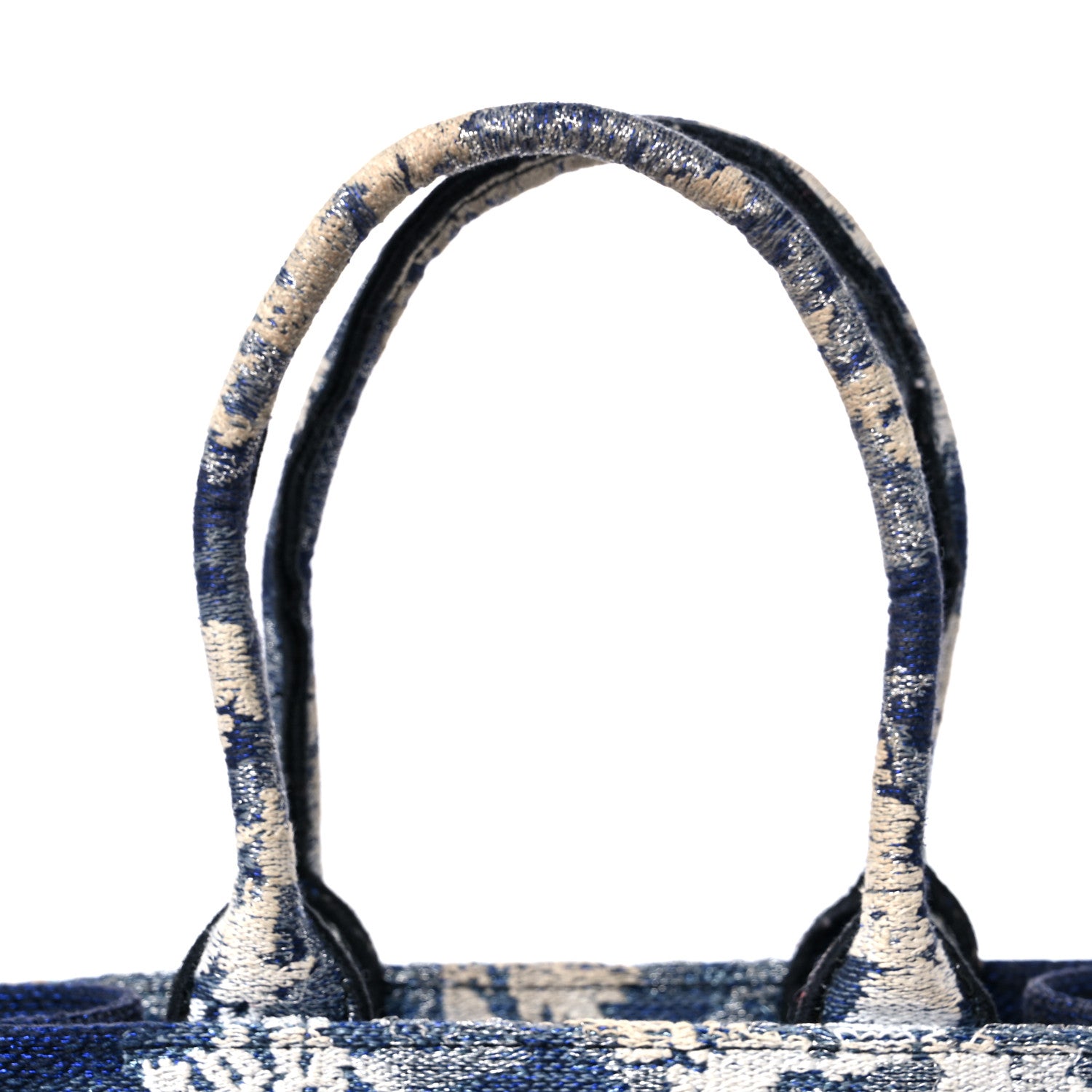 Christian Dior Canvas Embroidered Tie Dye Vertical Book Tote Blue Multicolor 15 of 18