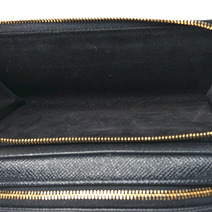 Christian Dior Grained Calfskin Caro Double Pouch Black 5 of 9